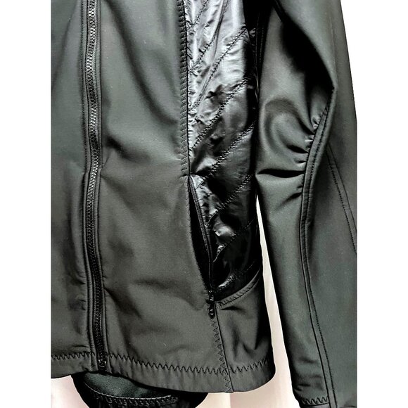 Lululemon Wind Runner Softshell Zip Up Black Athletic Jacket Pockets Sz 6 Logo - Picture 9 of 12